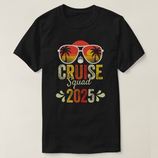 クルーズスクワッド2025マッチング夏休みファミリー Tシャツ (デザイン正面)