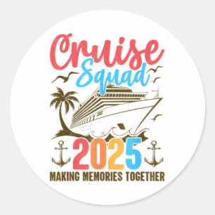 クルーズスクワッド2025夏休みファミリーグループマット ラウンドシール