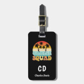 クルーズスクワンドレトロモノグラム名 ラゲッジタグ (正面縦)