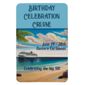 クルーズステートルームドアトロピカルビーチマグネット マグネット (縦)