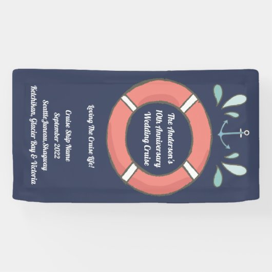 クルーズデコ航海のールステートルームドアサイン 横断幕 (横)