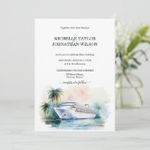 クルーズデスティネーションウェディングパームツリーズビーチ 招待状 (スタンド正面)