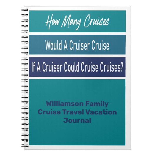 クルーズトリップアドベンチャーファミリーパーソナルジャーナル ノートブック (正面)