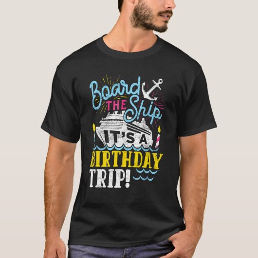 クルーズトリップバケーションメンズ誕生日クルーズ Tシャツ (正面)