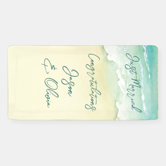 クルーズトロピカルビーチ結婚式おめでとう 横断幕 (横)