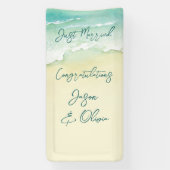 クルーズトロピカルビーチ結婚式おめでとう 横断幕 (縦)