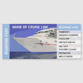 クルーズドアキャビン搭乗券パーソナライズされた (正面)