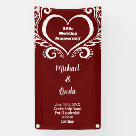 クルーズドアデコーステートルー結婚ム記念日 横断幕