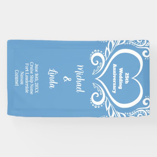 クルーズドアデコーステートルー結婚ム記念日 横断幕 (横)