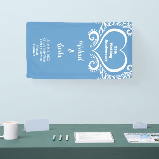 クルーズドアデコーステートルー結婚ム記念日 横断幕 (トレードショー)