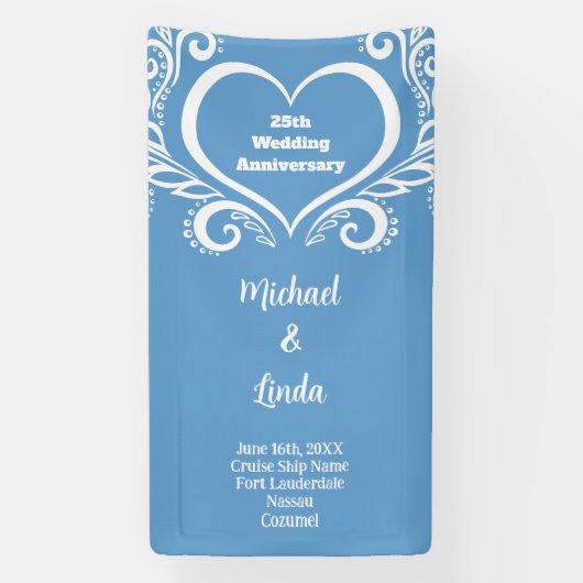 クルーズドアデコーステートルー結婚ム記念日 横断幕 (縦)