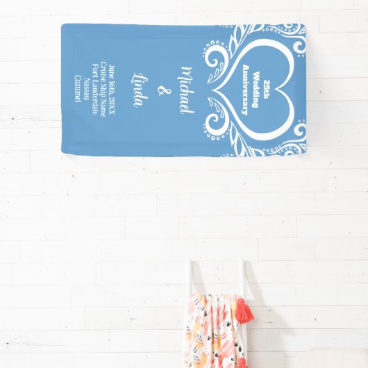 クルーズドアデコーステートルー結婚ム記念日 横断幕 (インサイチュ)