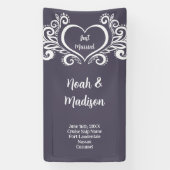 クルーズドアデコールサインステートルームドアたった今結婚しました 横断幕 (縦)