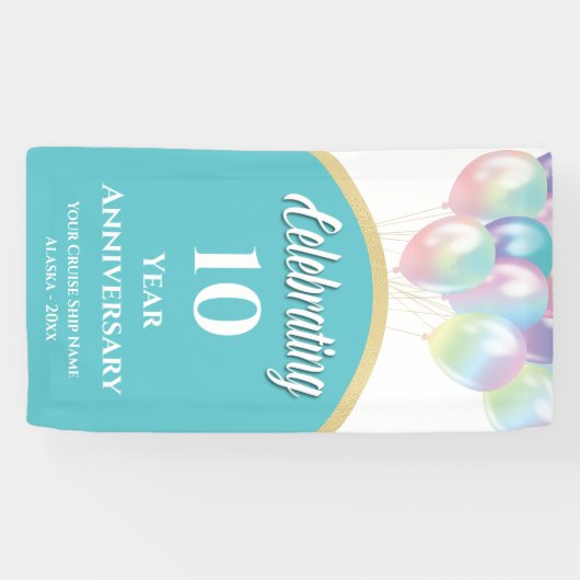 クルーズドアデコールサインステートルームドア記念日 横断幕 (横)