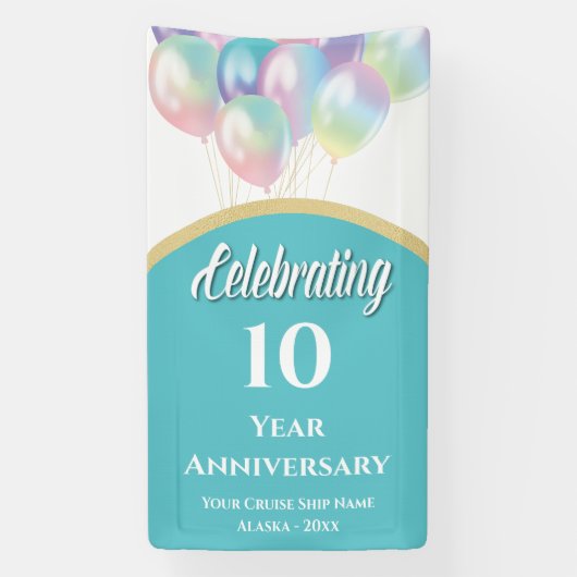 クルーズドアデコールサインステートルームドア記念日 横断幕 (縦)