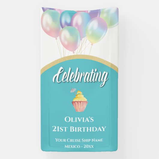 クルーズドアデコールサインステートルームドア誕生日 横断幕 (縦)