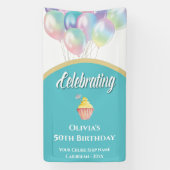 クルーズドアデコールサインステートルーム50誕生日 横断幕 (縦)