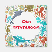 クルーズドアトゥールステートルームキャビンマーカーシーライフ マグネット (正面)