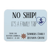 クルーズドアファミリーパーソナライズされたノーシップ マグネット (横)