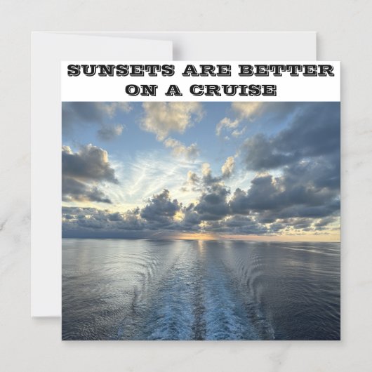 クルーズドアマグネットの方がサンセットの方が良い マグネット招待状 (正面)