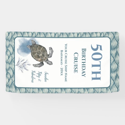 クルーズドエレガントアデコールサイン誕生日 横断幕 (横)