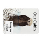 クルーズドパーソナライズされたアかわいいシーオッター マグネット (横)