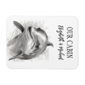 クルーズドパーソナライズされたアシーイルカ マグネット (横)