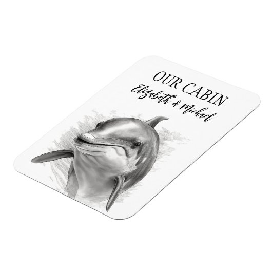 クルーズドパーソナライズされたアシーイルカ マグネット (左側)