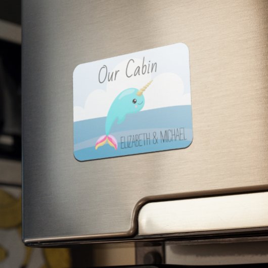 クルーズドパーソナライズされたアシーナルホエールユニコーン マグネット