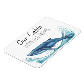 クルーズドパーソナライズされたアシーブルークジラ マグネット (左側)