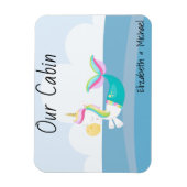 クルーズドパーソナライズされたアシーマーメイドユニコーン マグネット (縦)