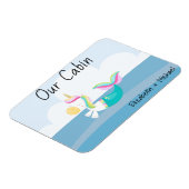 クルーズドパーソナライズされたアシーマーメイドユニコーン マグネット (左側)