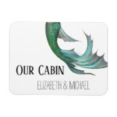 クルーズドパーソナライズされたアマーメイドテール マグネット (横)