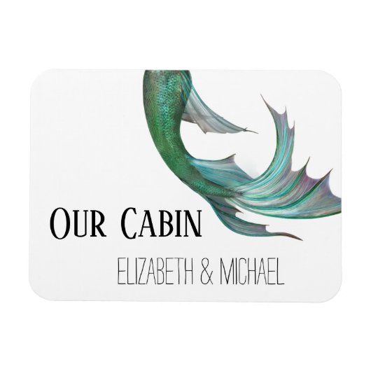 クルーズドパーソナライズされたアマーメイドテール マグネット (横)