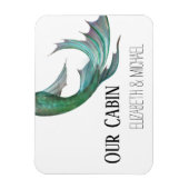 クルーズドパーソナライズされたアマーメイドテール マグネット (縦)