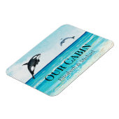 クルーズドパーソナライズされたア水カラーホエールドルフィン マグネット (左側)