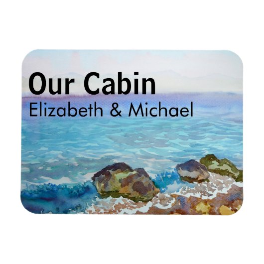 クルーズドパーソナライズされたア海の水の色海 マグネット (横)