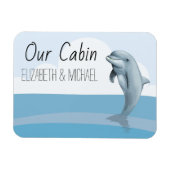 クルーズドパーソナライズされたア海ドルフィンマーカー マグネット (横)