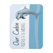 クルーズドパーソナライズされたア海ドルフィンマーカー マグネット (縦)