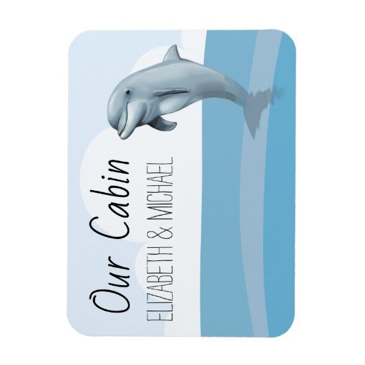クルーズドパーソナライズされたア海ドルフィンマーカー マグネット (縦)