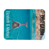 クルーズドパーソナライズされたア海ドルフィンマーカー マグネット (横)