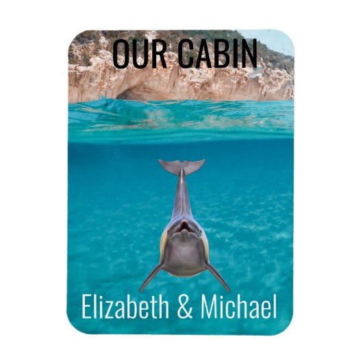 クルーズドパーソナライズされたア海ドルフィンマーカー マグネット (縦)