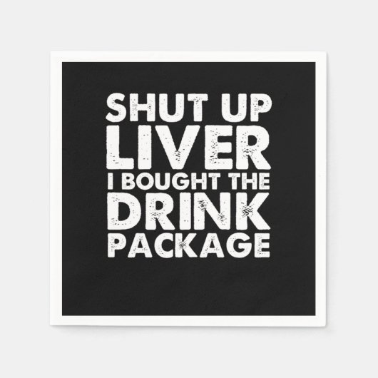 クルーズドリンクパッケージクルーズシップクルージングバケーション スタンダードカクテルナプキン (正面)