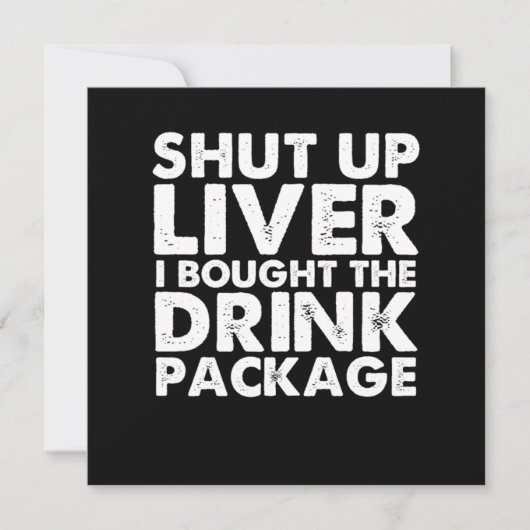 クルーズドリンクパッケージクルーズシップクルージングバケーション 招待状 (正面)