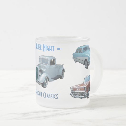 クルーズナイトマグ(曇りガラス) フロストグラスマグカップ (正面右)