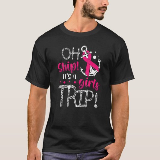 クルーズバケーションクルーズのための女の子の旅である船 Tシャツ (正面)