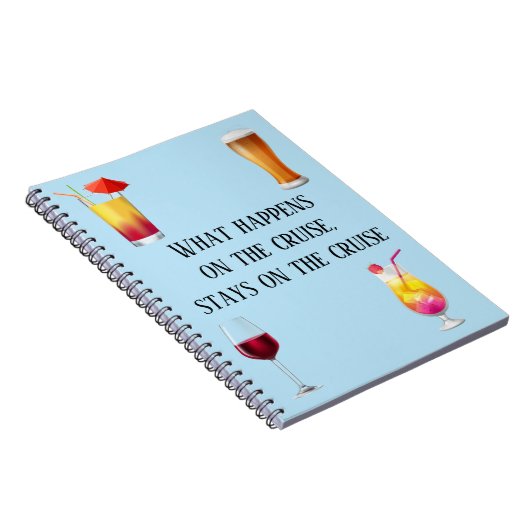 クルーズバケーションジャーナルおもしろいノートブックカクテル ノートブック (右側)