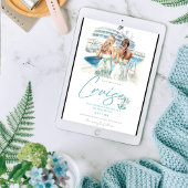 クルーズバチェロレッテウォーターカラーブライド 招待状