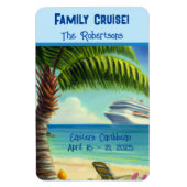 クルーズパーソナライズされたシップのステートルームドア マグネット (縦)