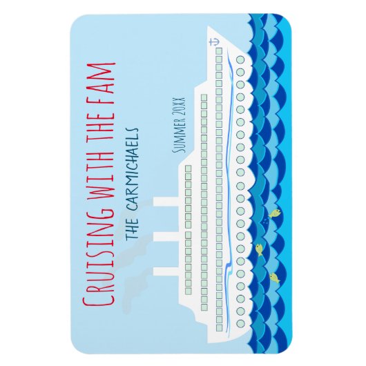 クルーズパーソナライズされたシップをテーマにした マグネット (縦)